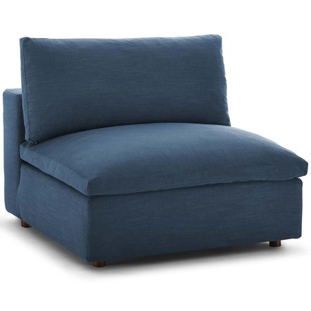 PATIO TRASERO Commix Down Filled Overstuffed Armless Chair, Azure PA2108702